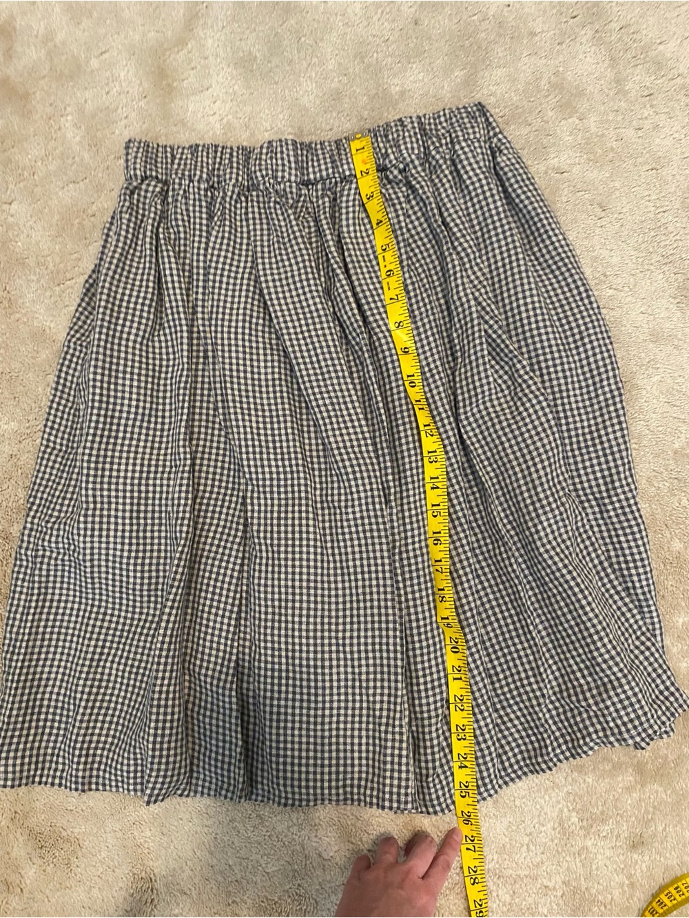 notPERFECTLINEN Gingham Skirt - Like New, Professionally Altered - Picture 4 of 4